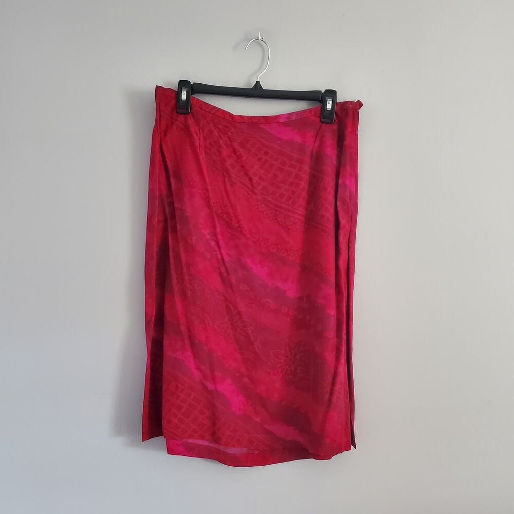 Bice Red Floral Midi Maxi Skirt 14